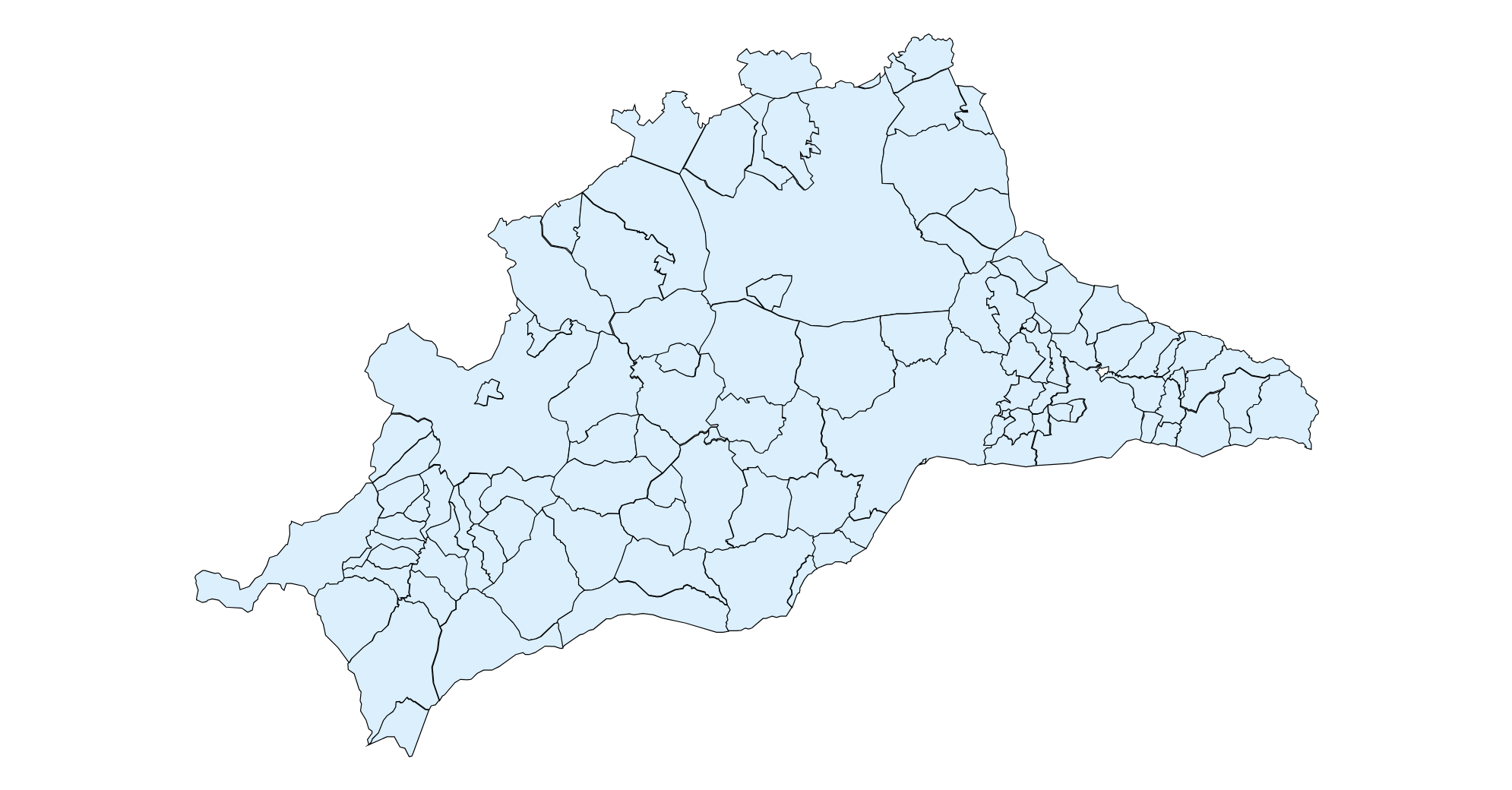 Mapa de las instalaciones del consorcio provincial del Agua Málaga